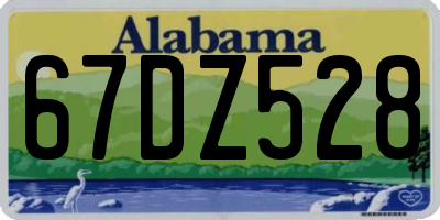 AL license plate 67DZ528