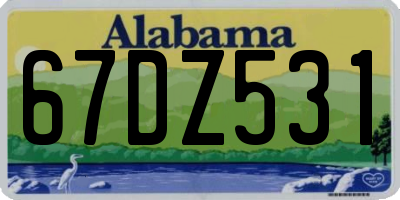 AL license plate 67DZ531