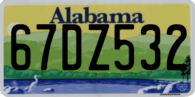 AL license plate 67DZ532