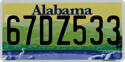 AL license plate 67DZ533