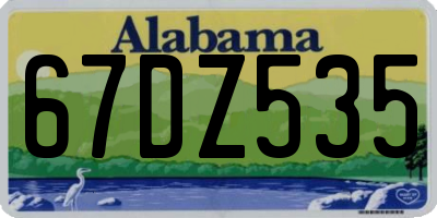 AL license plate 67DZ535