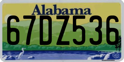 AL license plate 67DZ536