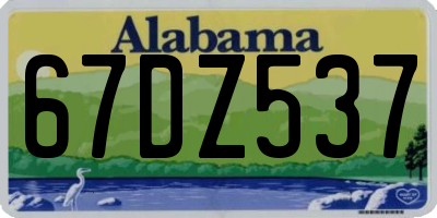 AL license plate 67DZ537