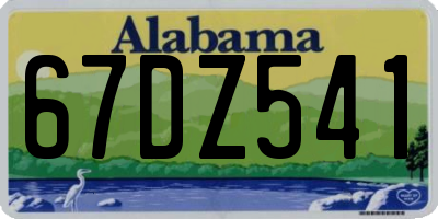 AL license plate 67DZ541