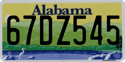 AL license plate 67DZ545