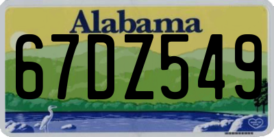 AL license plate 67DZ549