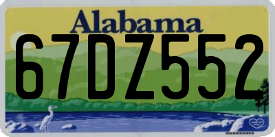 AL license plate 67DZ552