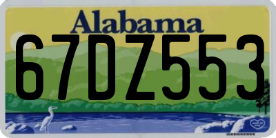 AL license plate 67DZ553