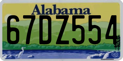 AL license plate 67DZ554