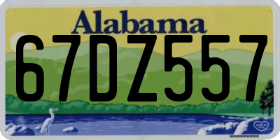 AL license plate 67DZ557