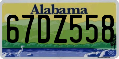 AL license plate 67DZ558