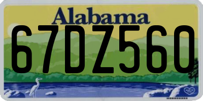 AL license plate 67DZ560