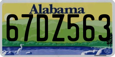 AL license plate 67DZ563