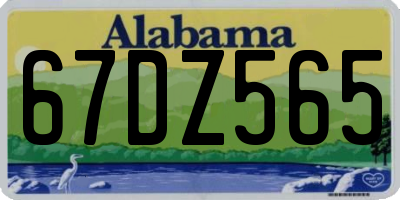 AL license plate 67DZ565