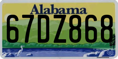 AL license plate 67DZ868