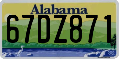 AL license plate 67DZ871