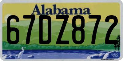 AL license plate 67DZ872