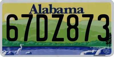 AL license plate 67DZ873