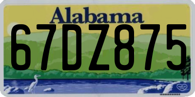 AL license plate 67DZ875