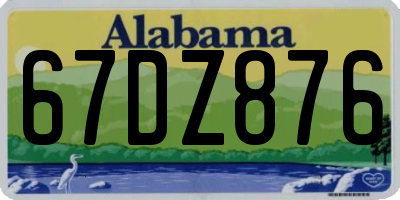 AL license plate 67DZ876