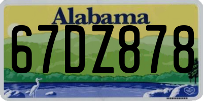 AL license plate 67DZ878