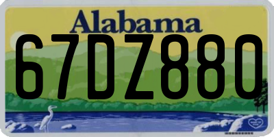 AL license plate 67DZ880