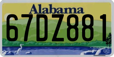 AL license plate 67DZ881