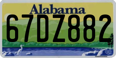 AL license plate 67DZ882