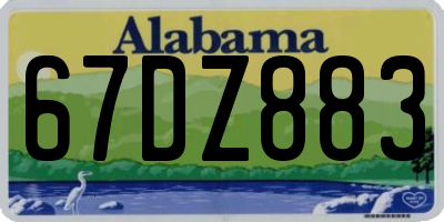 AL license plate 67DZ883