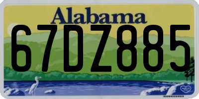 AL license plate 67DZ885