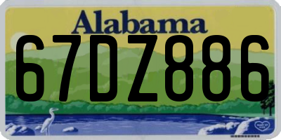 AL license plate 67DZ886