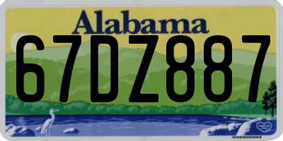 AL license plate 67DZ887