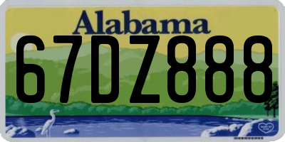 AL license plate 67DZ888