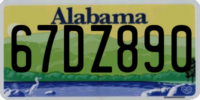 AL license plate 67DZ890