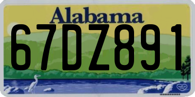 AL license plate 67DZ891