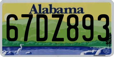 AL license plate 67DZ893