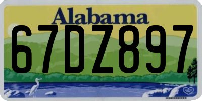 AL license plate 67DZ897