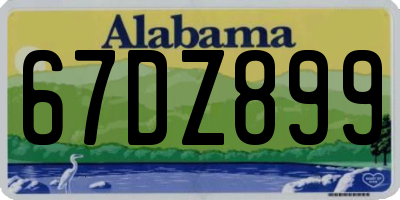 AL license plate 67DZ899