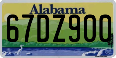 AL license plate 67DZ900