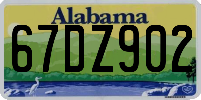 AL license plate 67DZ902