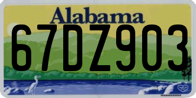 AL license plate 67DZ903