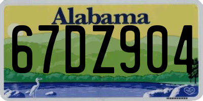 AL license plate 67DZ904