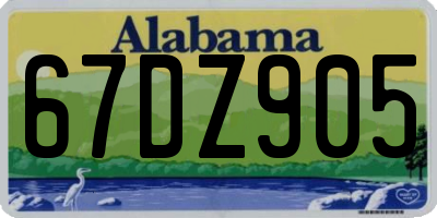 AL license plate 67DZ905