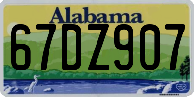 AL license plate 67DZ907