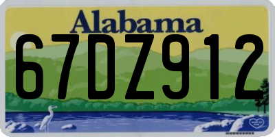 AL license plate 67DZ912