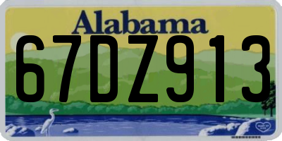 AL license plate 67DZ913