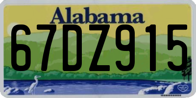 AL license plate 67DZ915