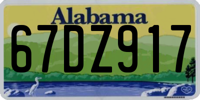 AL license plate 67DZ917