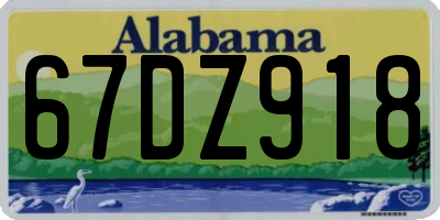 AL license plate 67DZ918