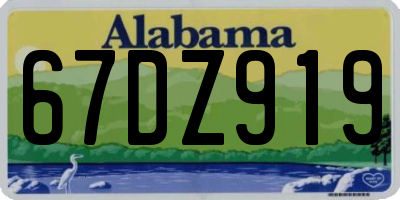 AL license plate 67DZ919